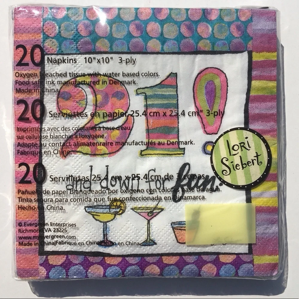2 Packages Cypress Home Beverage Napkins Cocktail 21st Birthday Paper Party New